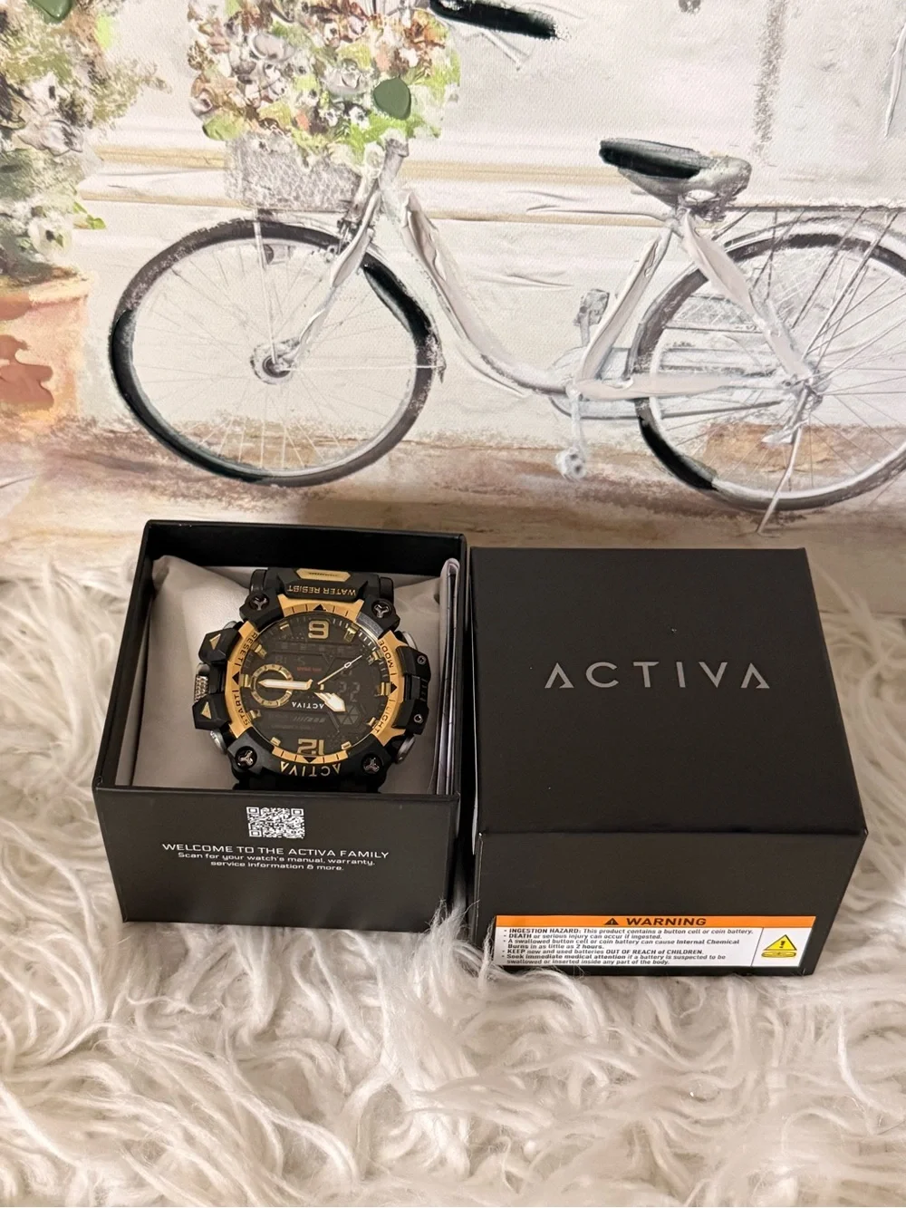 Invicta-Activa editionBlack and Gold Rugged Sport Watch